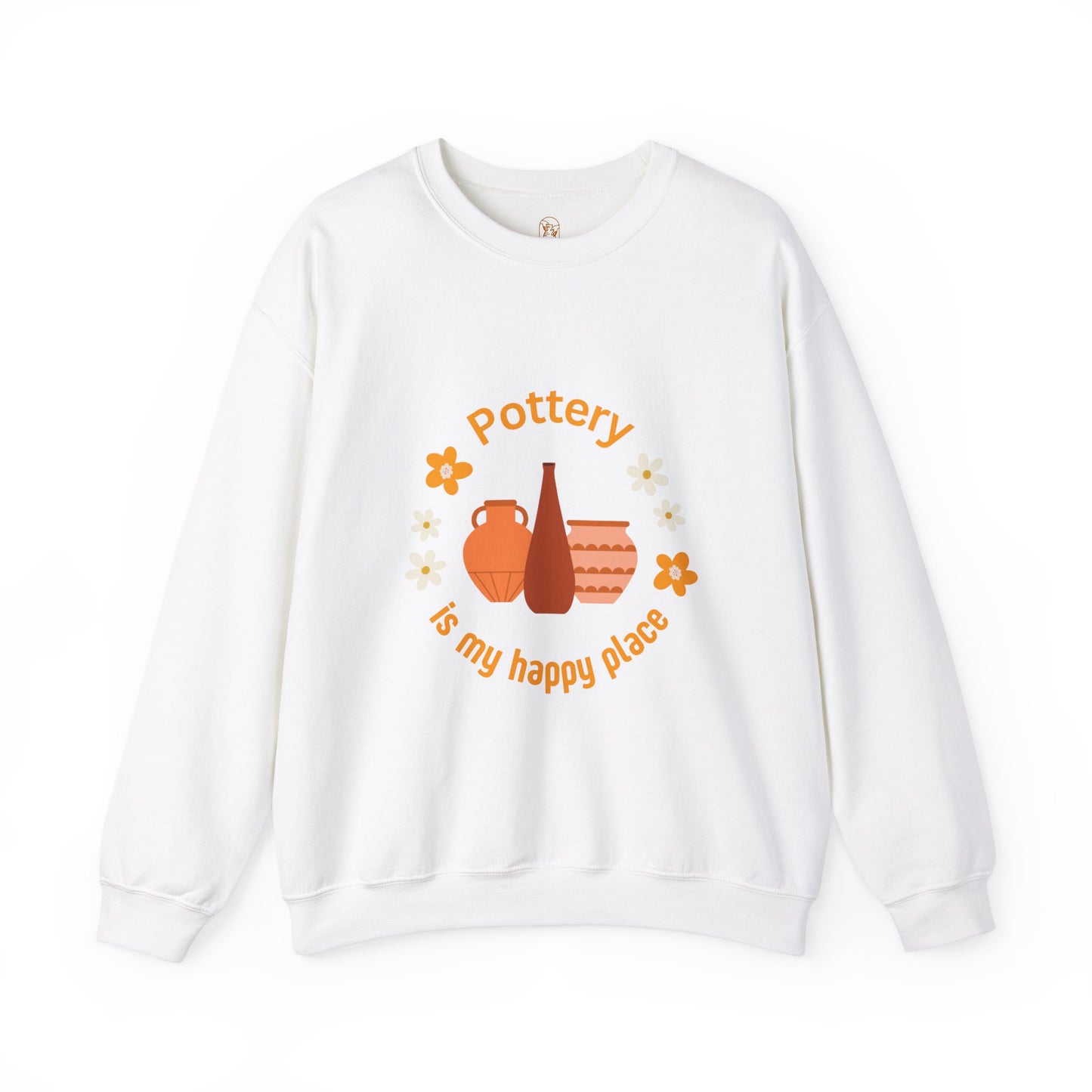 Pottery is my happy place - Unisex Crewneck Sweatshirt