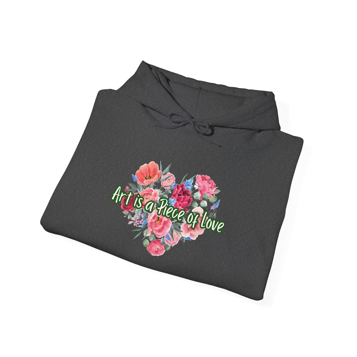Art Is a Piece of Love Floral Hoodie