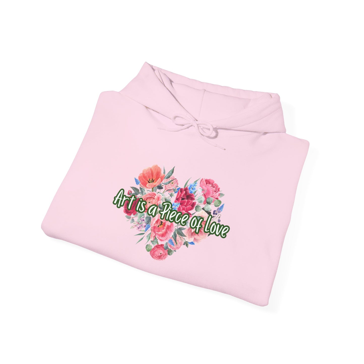 Art Is a Piece of Love Floral Hoodie