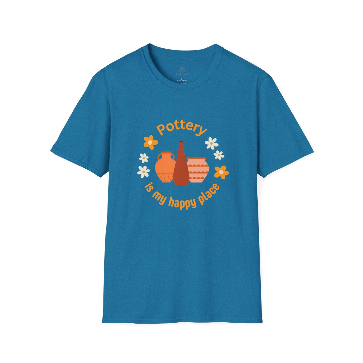 Pottery is my happy place - Unisex Softstyle T-Shirt