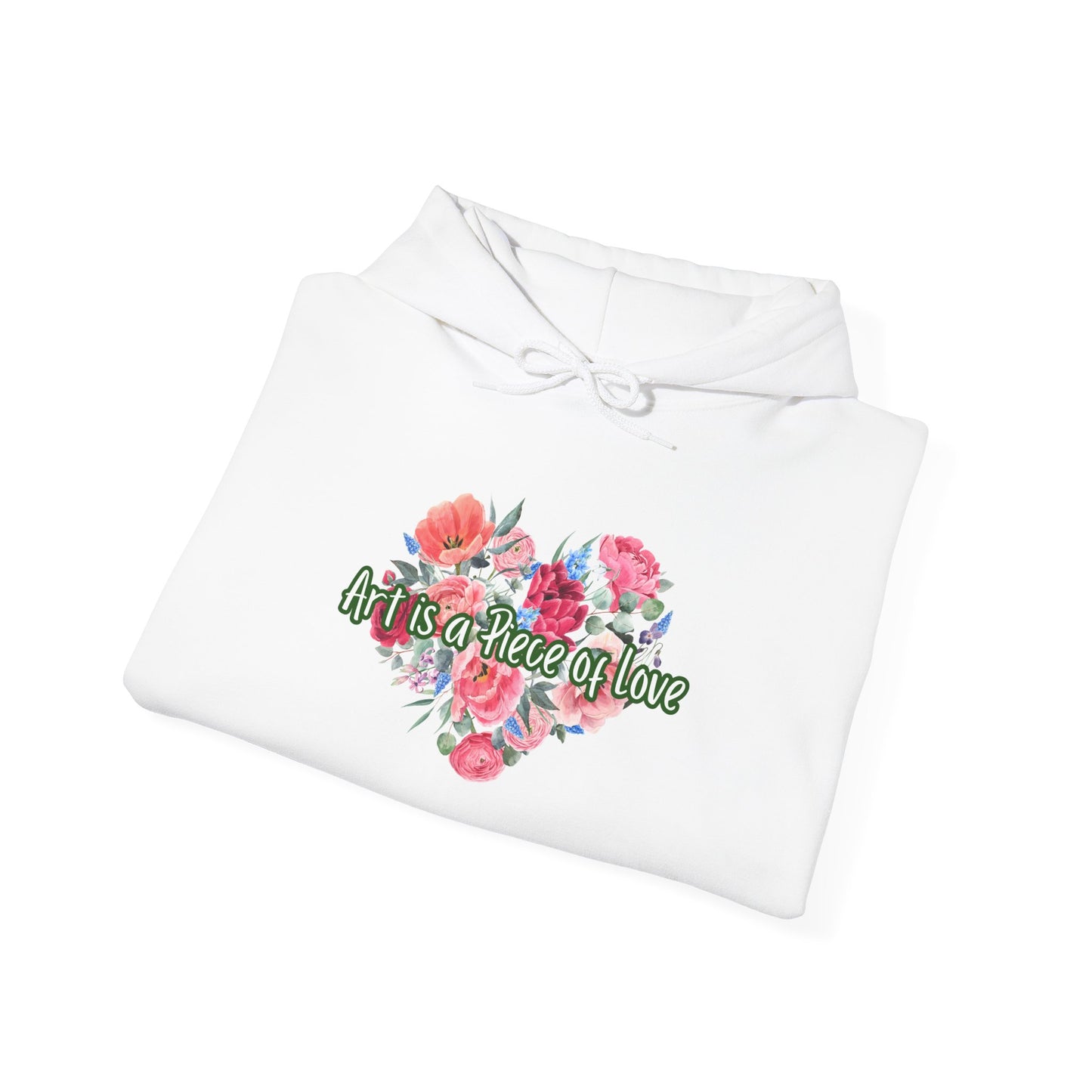 Art Is a Piece of Love Floral Hoodie