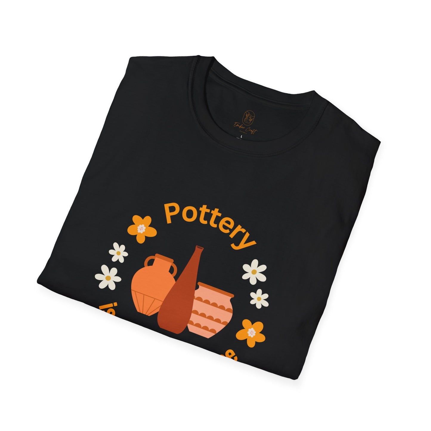 Pottery is my happy place - Unisex Softstyle T-Shirt