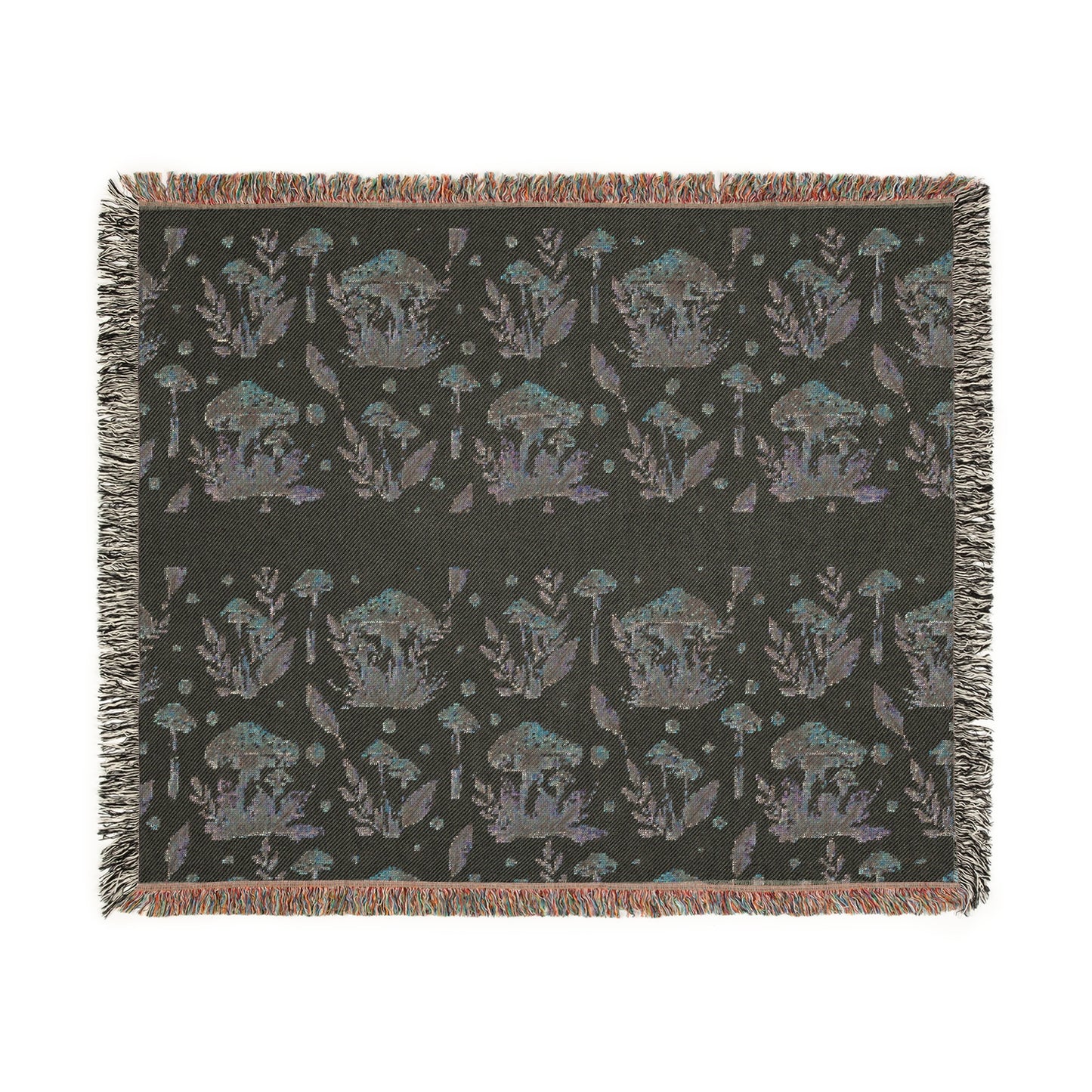 Whimsical Mushroom Inspired Woven Blanket, Cozy Home Decor, Perfect for Mother's Day, Gift for Housewarming, Living Room Throw