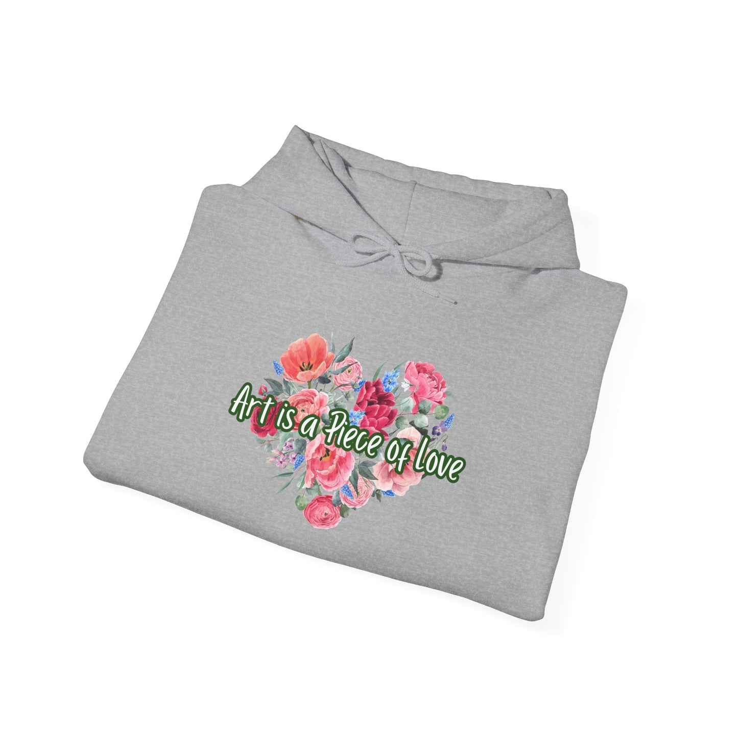Art Is a Piece of Love Floral Hoodie