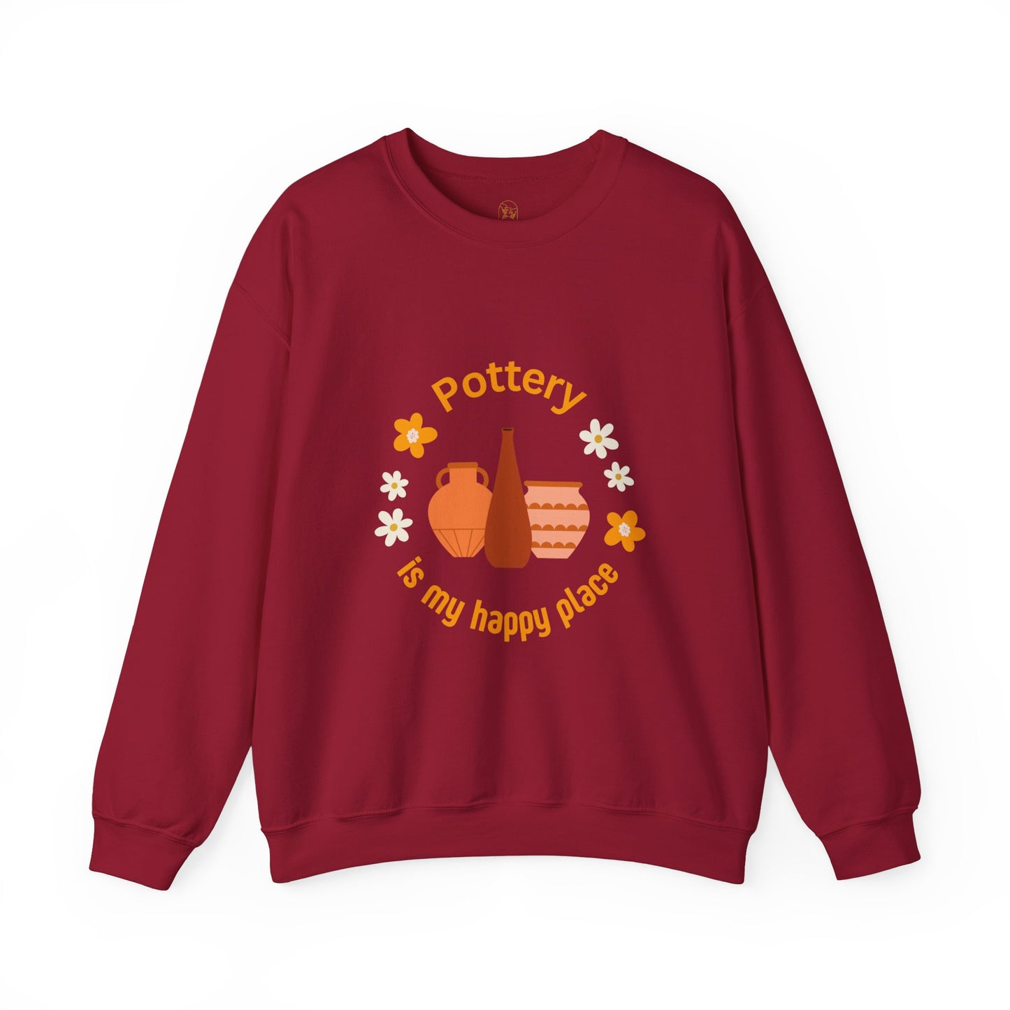 Pottery is my happy place - Unisex Crewneck Sweatshirt