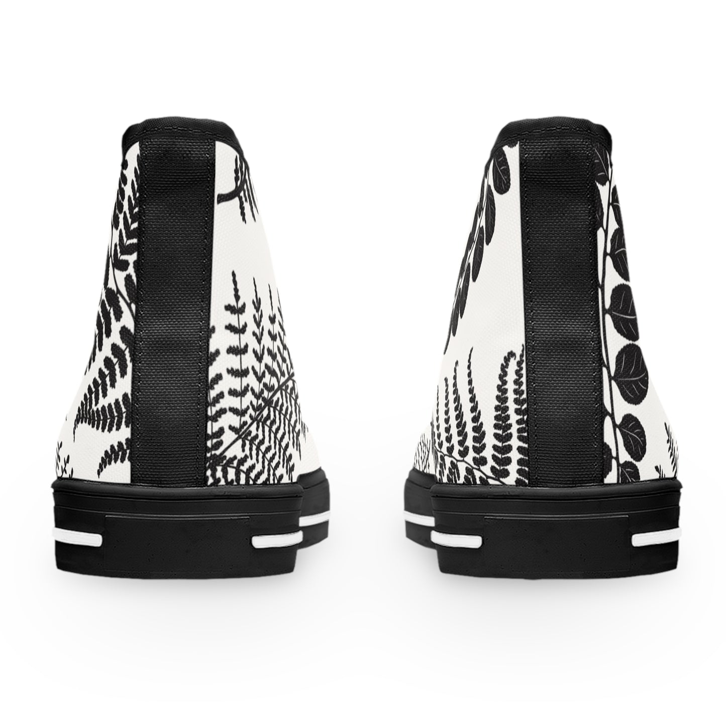 Fern Print High Top Sneakers for Women - Stylish Casual Fashion Footwear, Everyday Sneakers, Unique Gift Idea