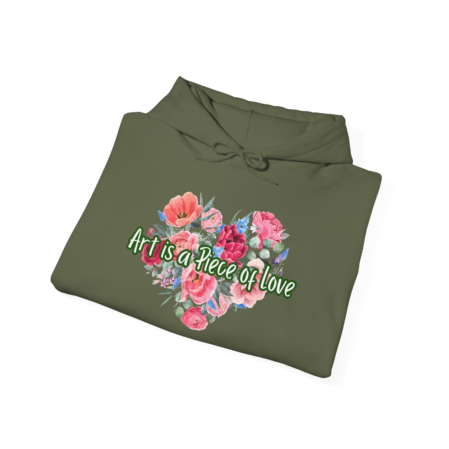 Art Is a Piece of Love Floral Hoodie