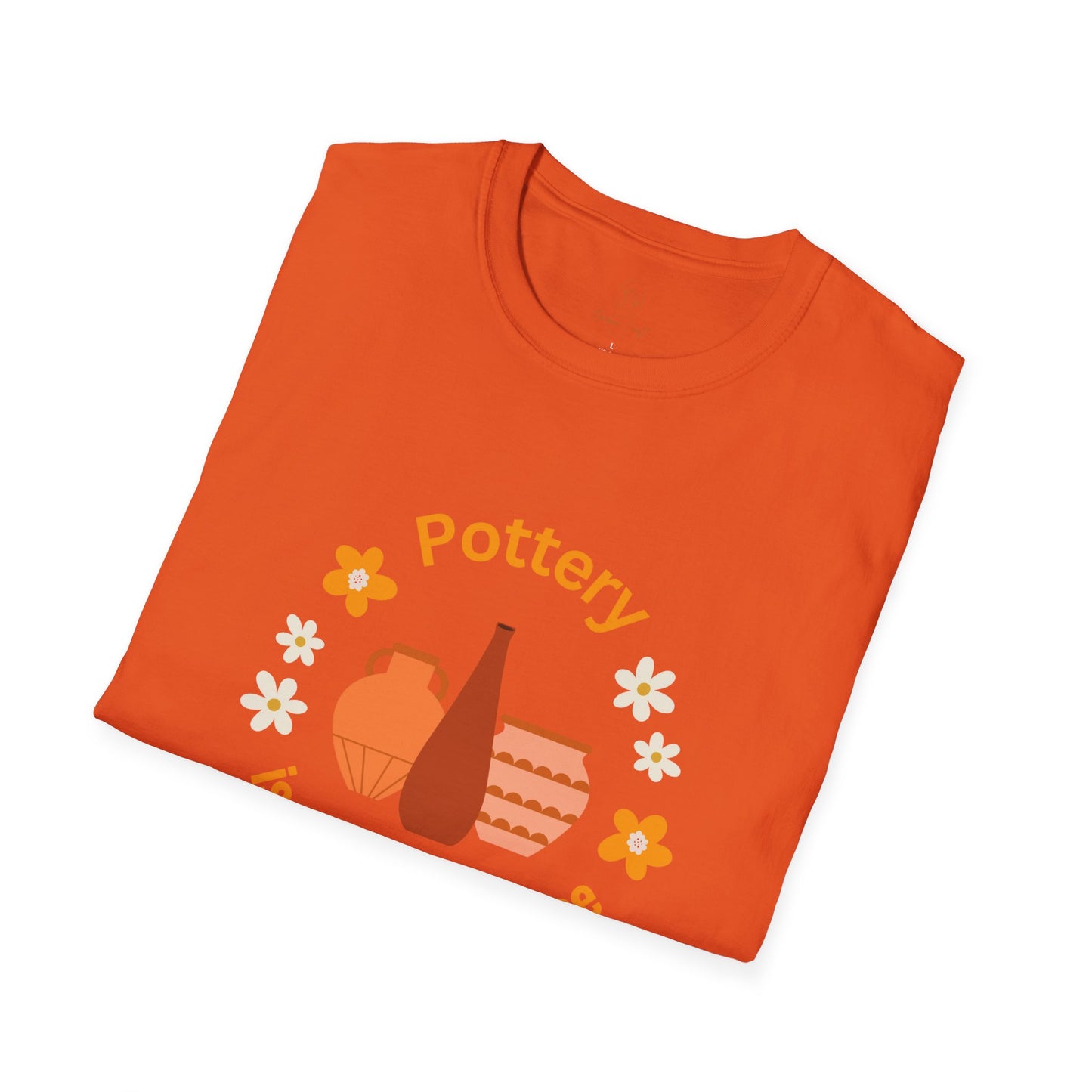 Pottery is my happy place - Unisex Softstyle T-Shirt