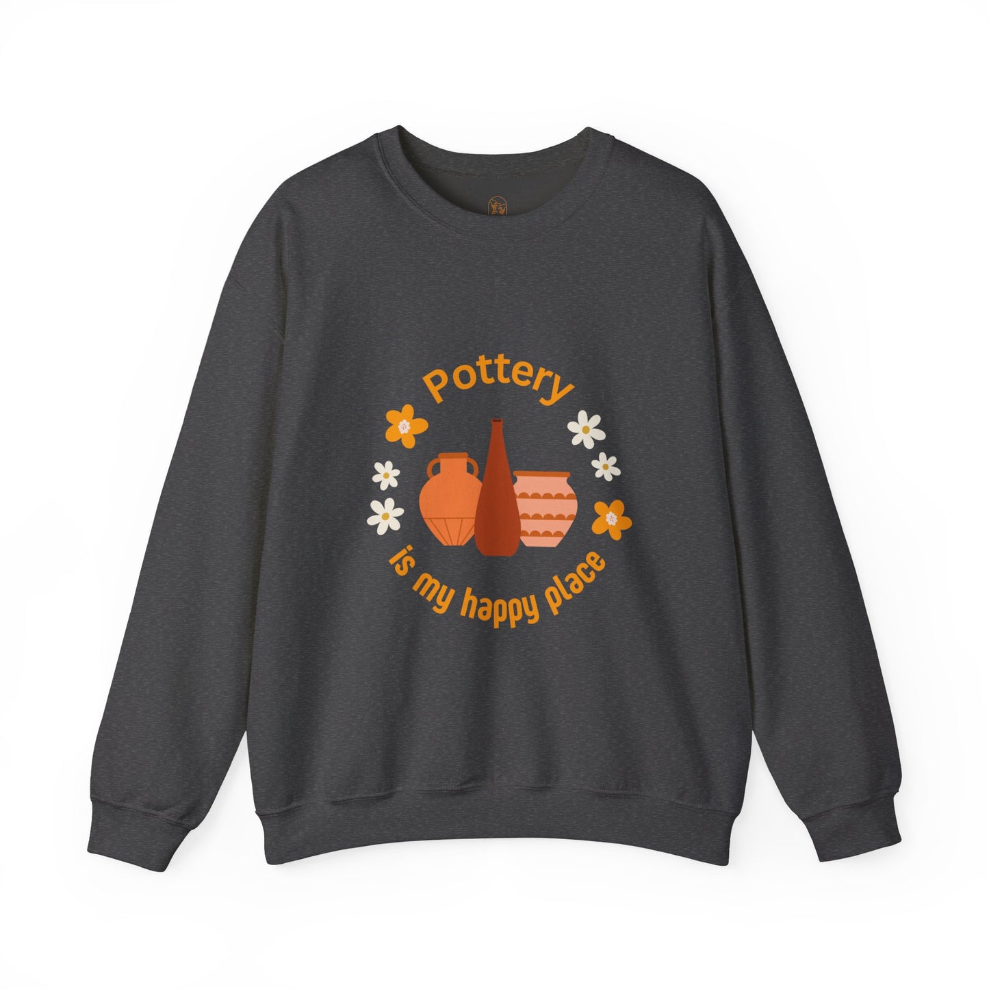 Pottery is my happy place - Unisex Crewneck Sweatshirt