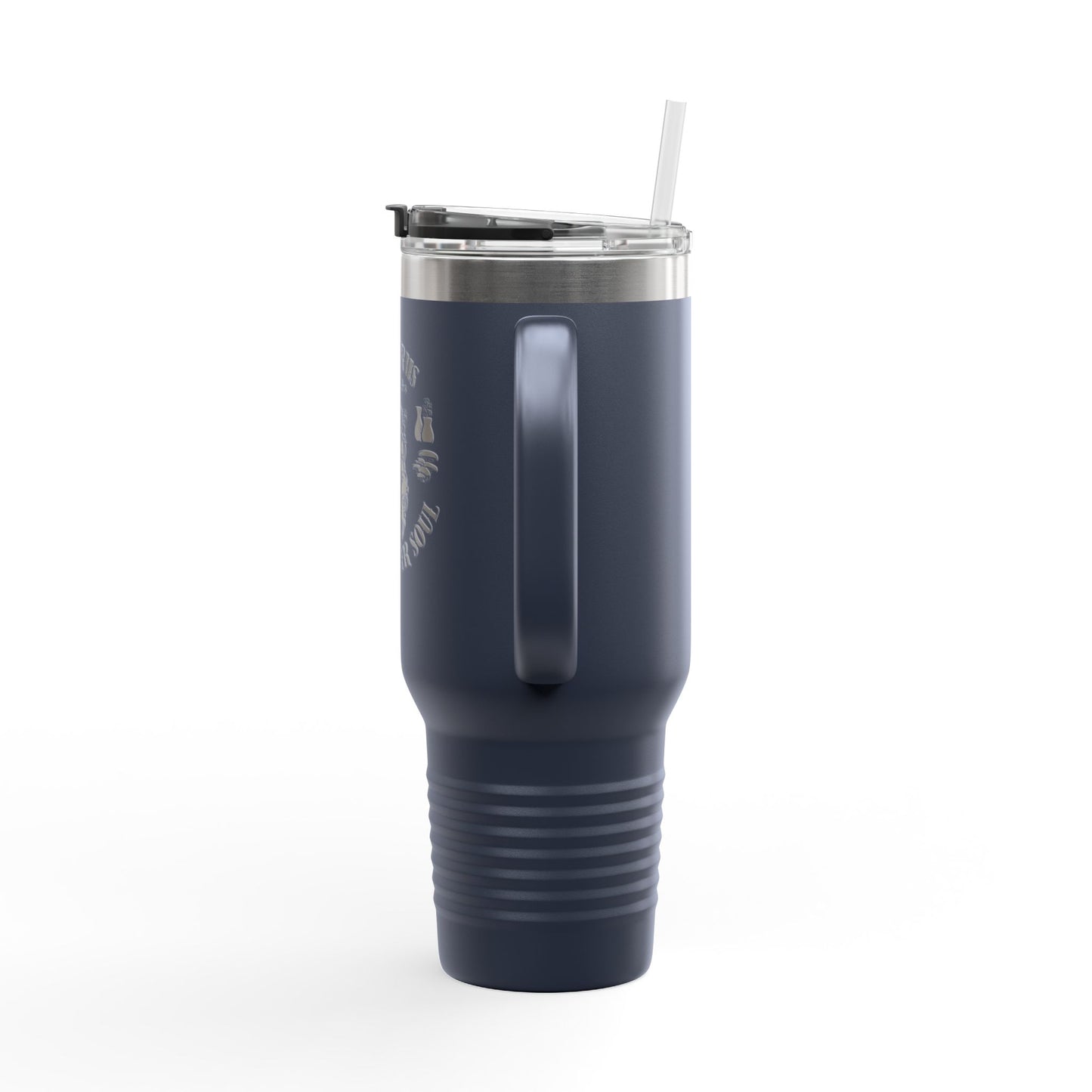Wildflower Soul Insulated Travel Mug, 40oz - Perfect for Road Trips, Camping, Coffee Lovers, Gifts, Summer Adventures