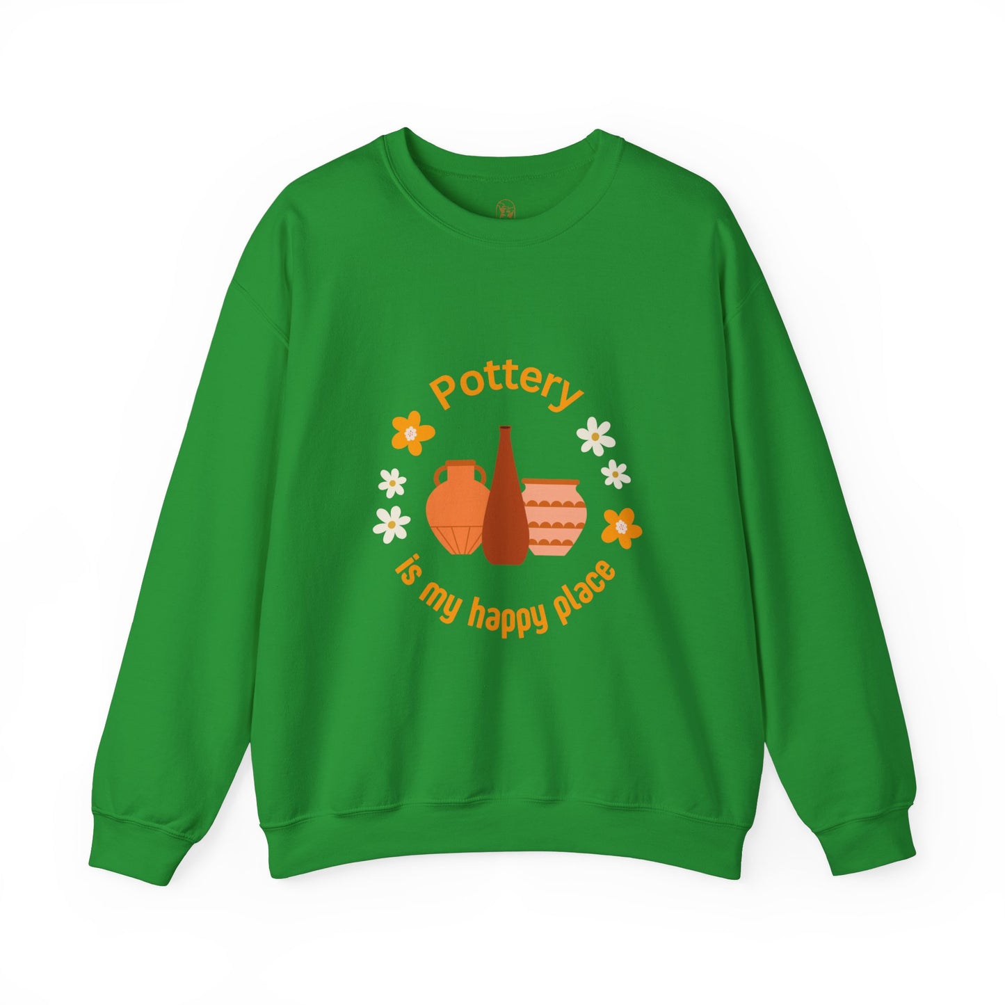 Pottery is my happy place - Unisex Crewneck Sweatshirt