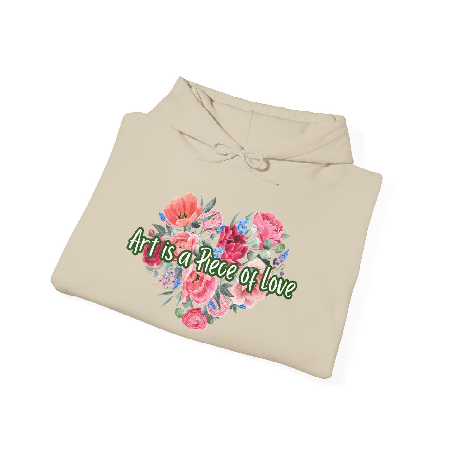 Art Is a Piece of Love Floral Hoodie