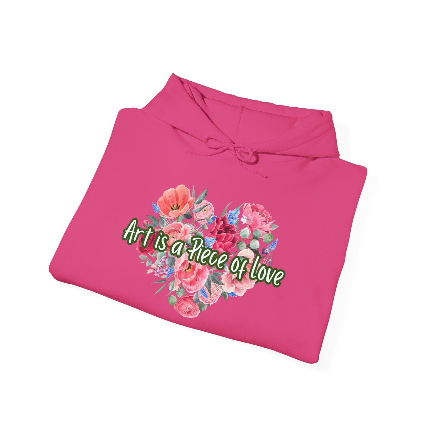 Art Is a Piece of Love Floral Hoodie