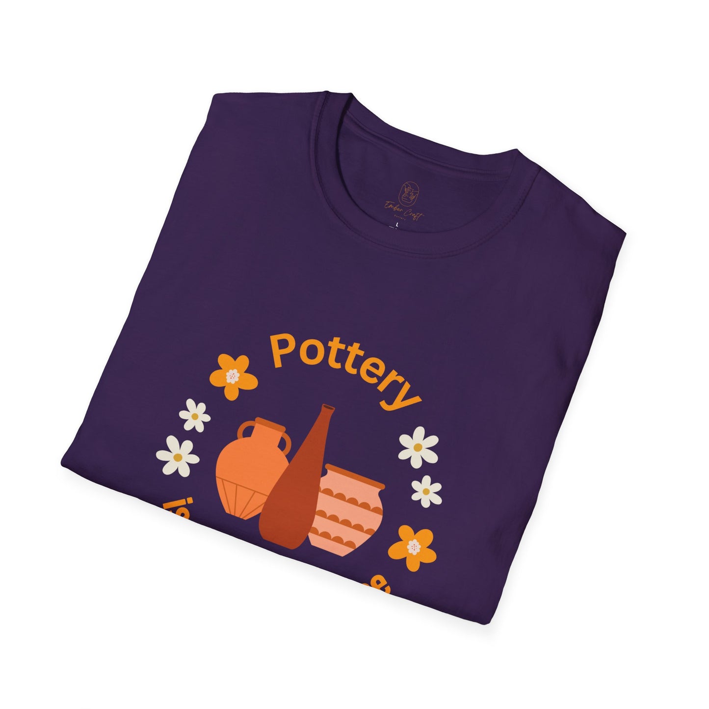 Pottery is my happy place - Unisex Softstyle T-Shirt