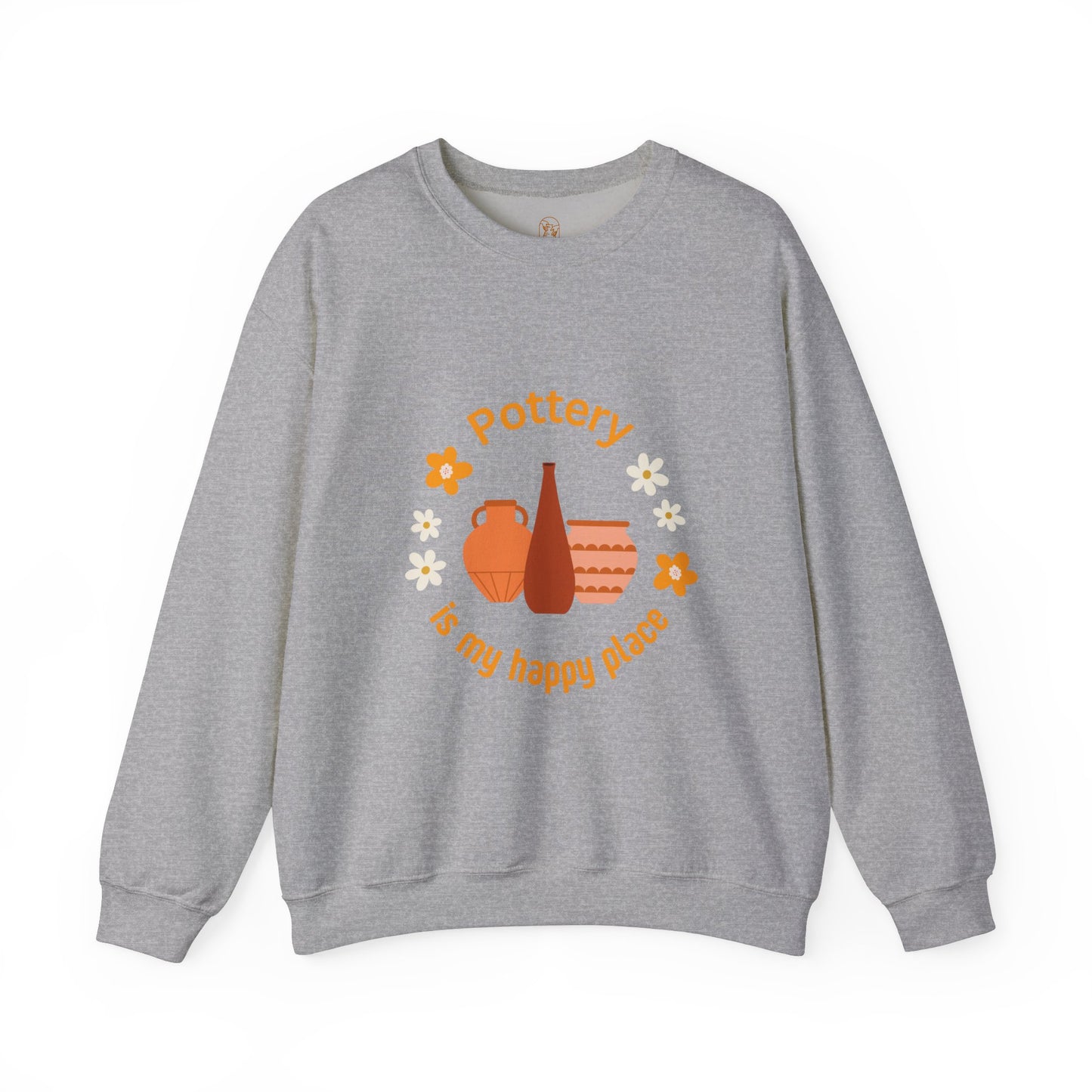 Pottery is my happy place - Unisex Crewneck Sweatshirt