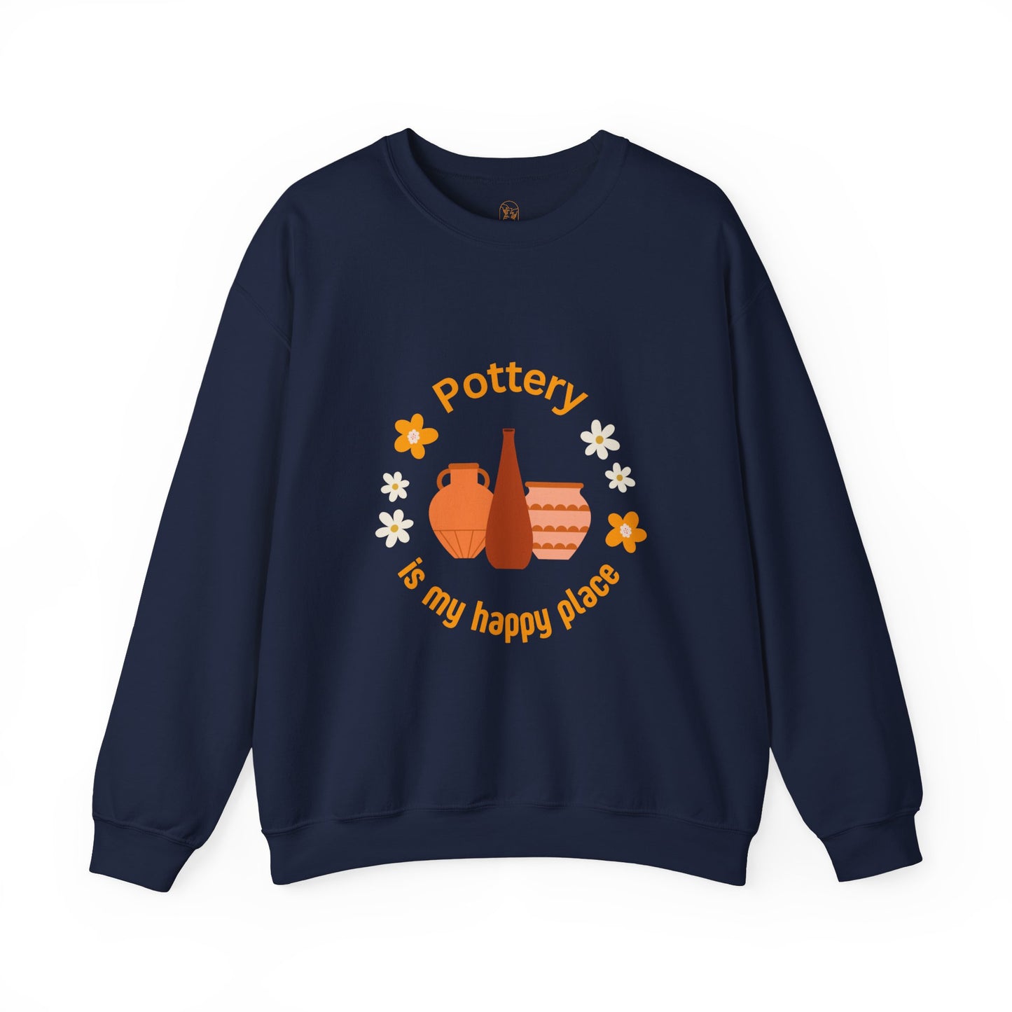 Pottery is my happy place - Unisex Crewneck Sweatshirt