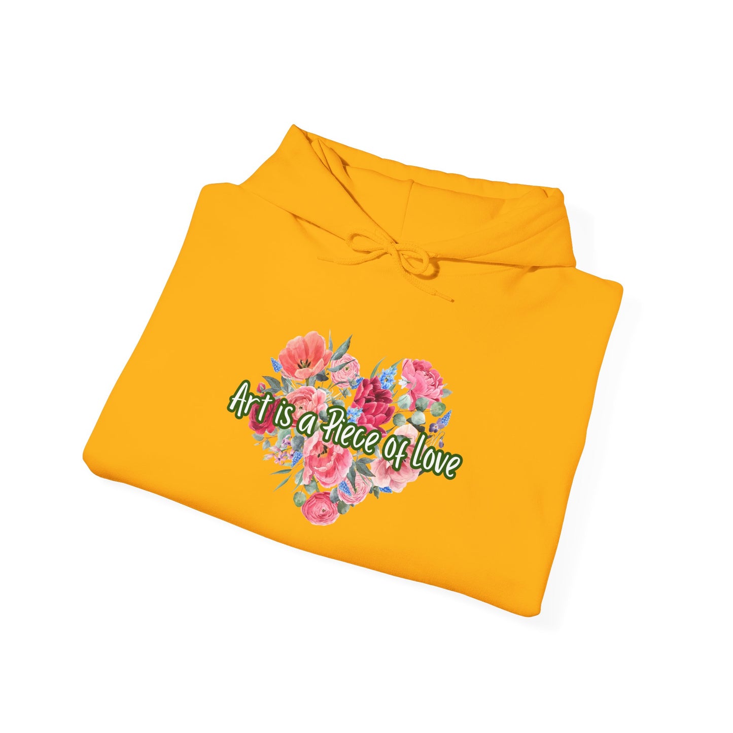 Art Is a Piece of Love Floral Hoodie