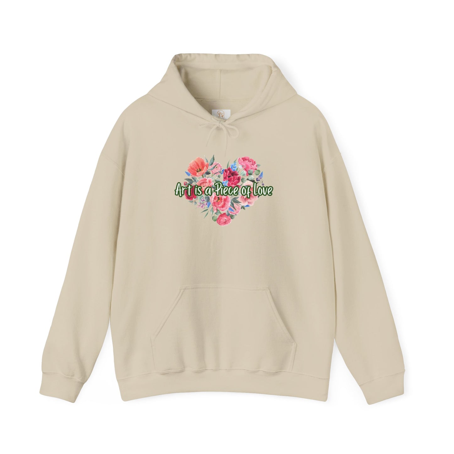 Art Is a Piece of Love Floral Hoodie