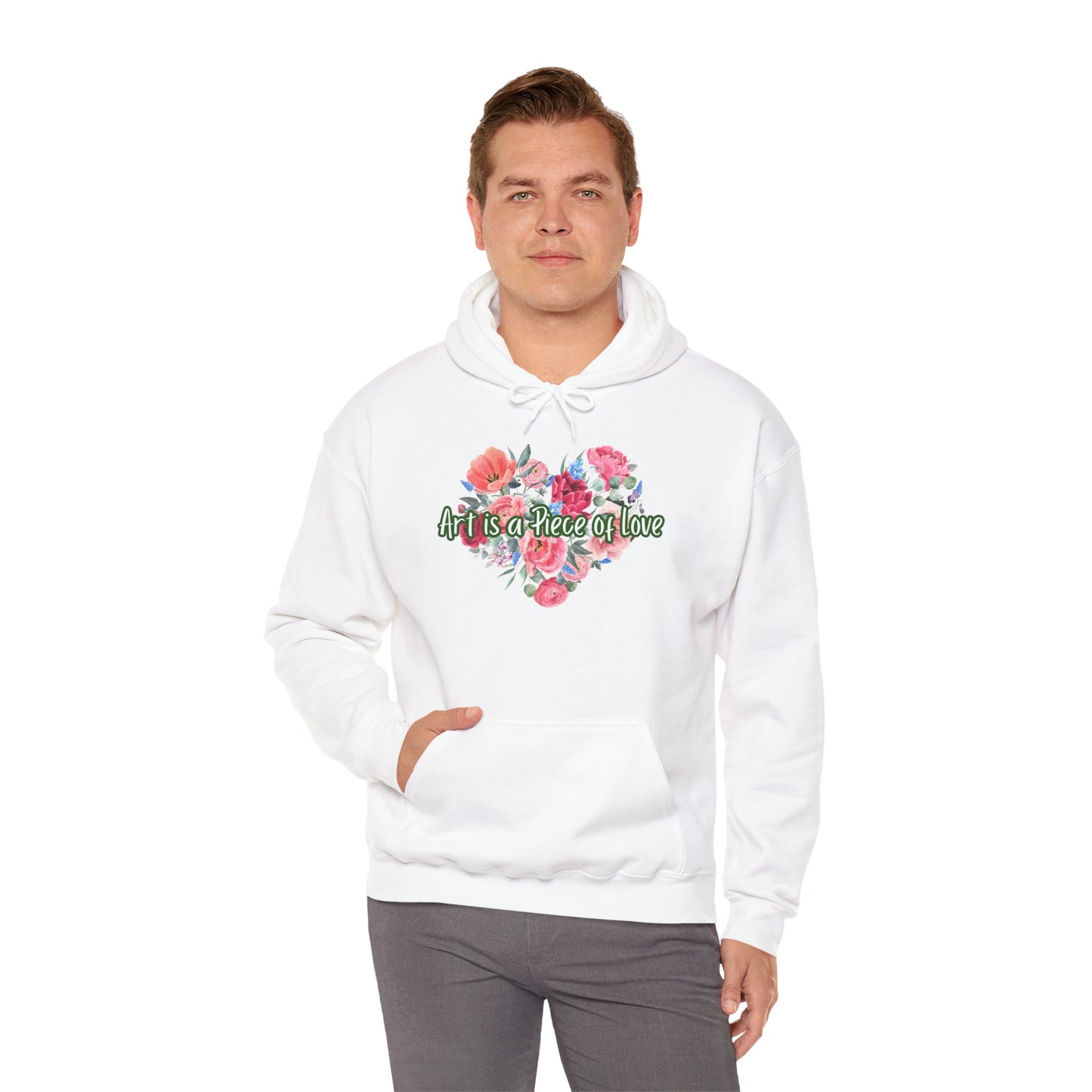 Art Is a Piece of Love Floral Hoodie