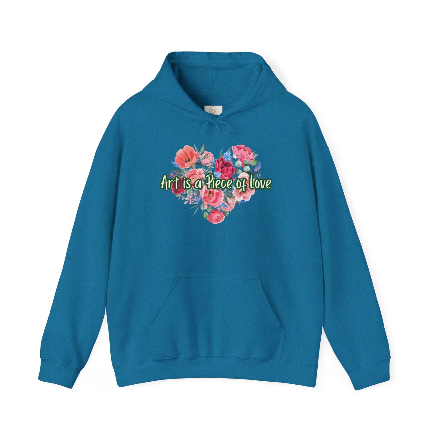 Art Is a Piece of Love Floral Hoodie