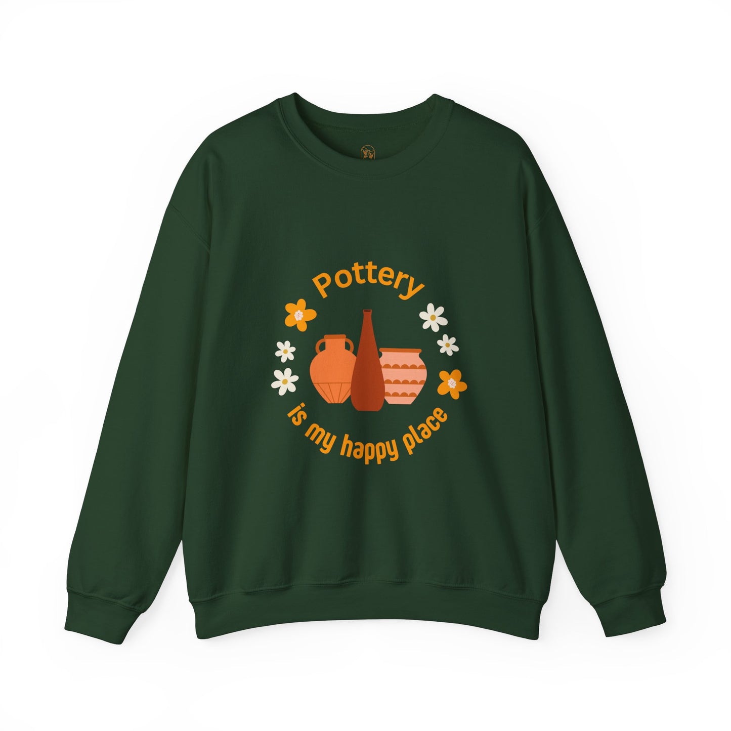 Pottery is my happy place - Unisex Crewneck Sweatshirt