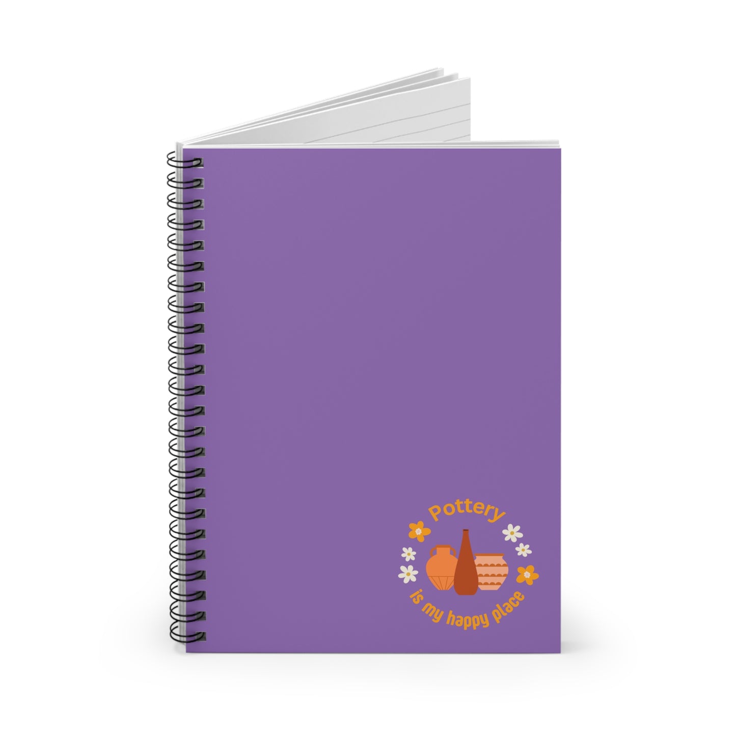 Pottery Enthusiast Spiral Notebook - Perfect for Artists, Journal Keepers, Gift for Craft Lovers, Ruled Line, Creative Writing, Purple