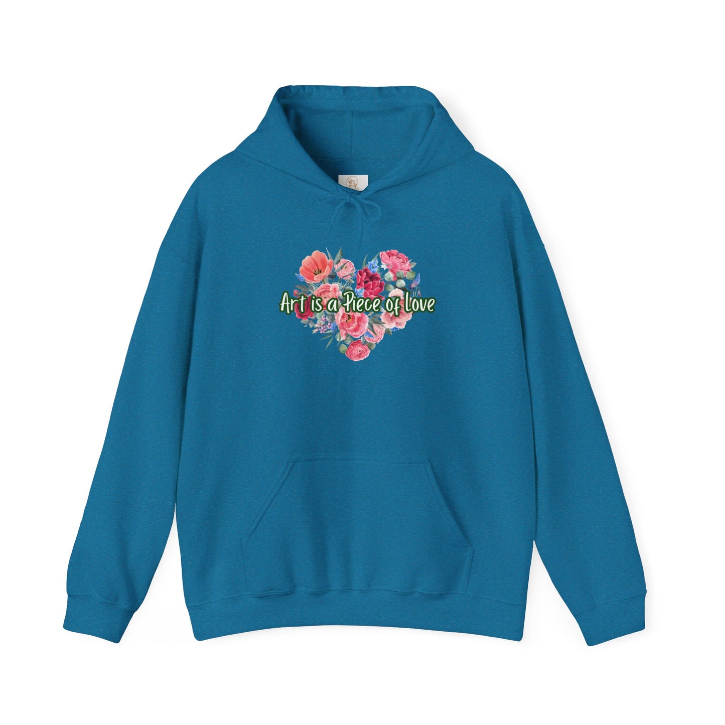 Art Is a Piece of Love Floral Hoodie