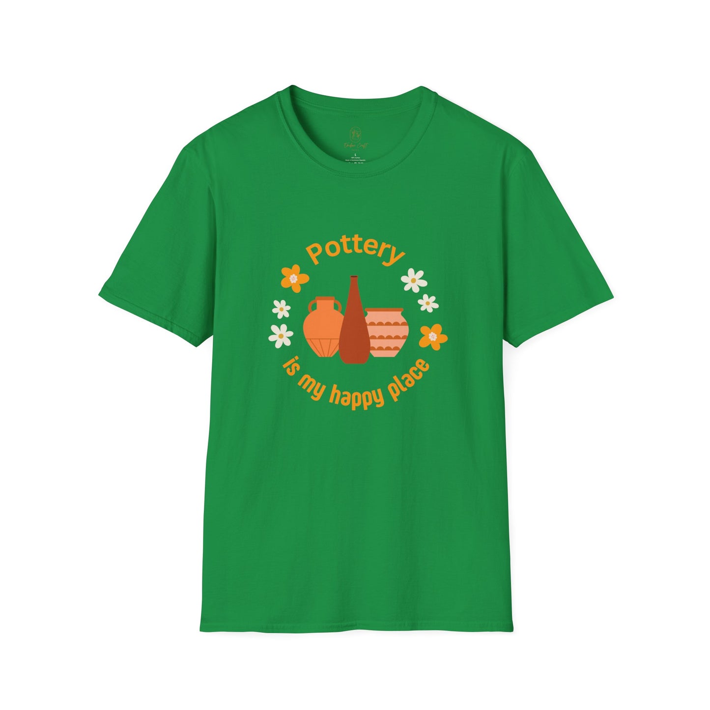 Pottery is my happy place - Unisex Softstyle T-Shirt