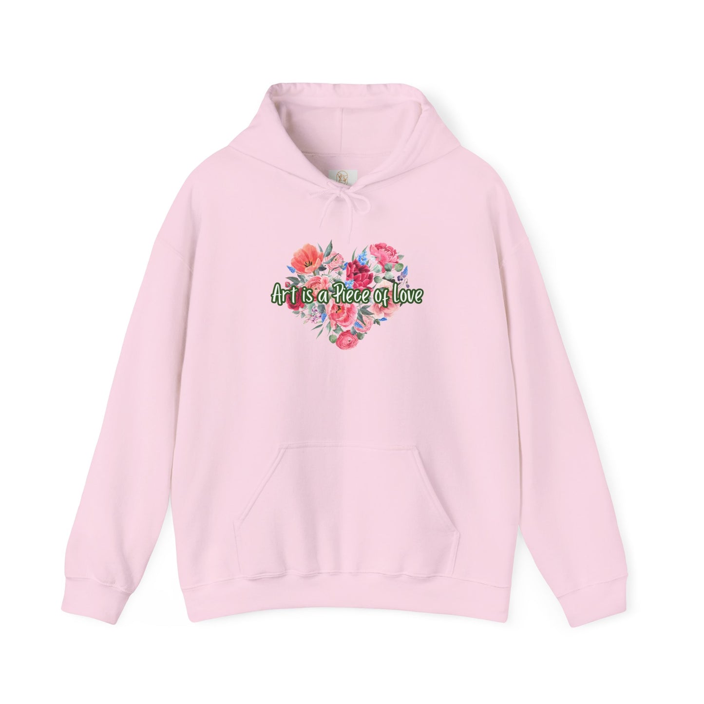Art Is a Piece of Love Floral Hoodie