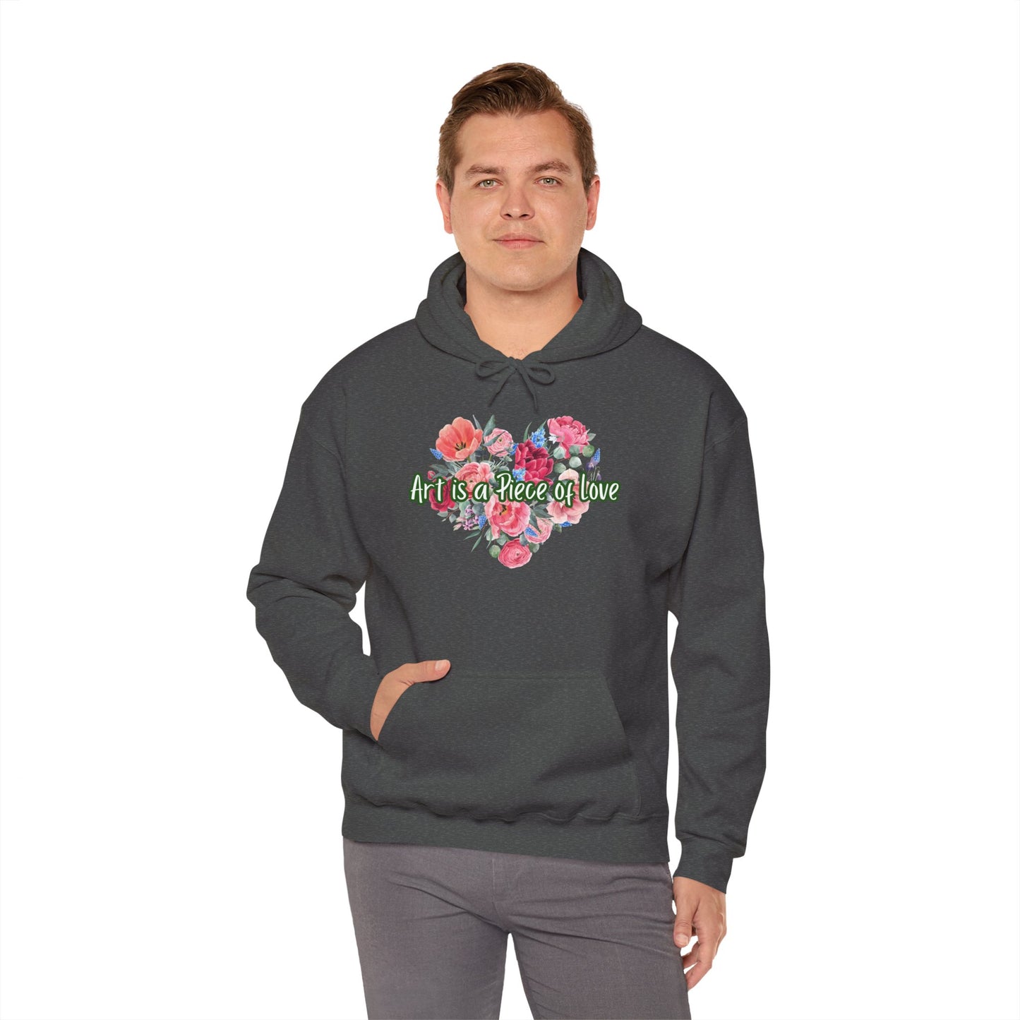 Art Is a Piece of Love Floral Hoodie