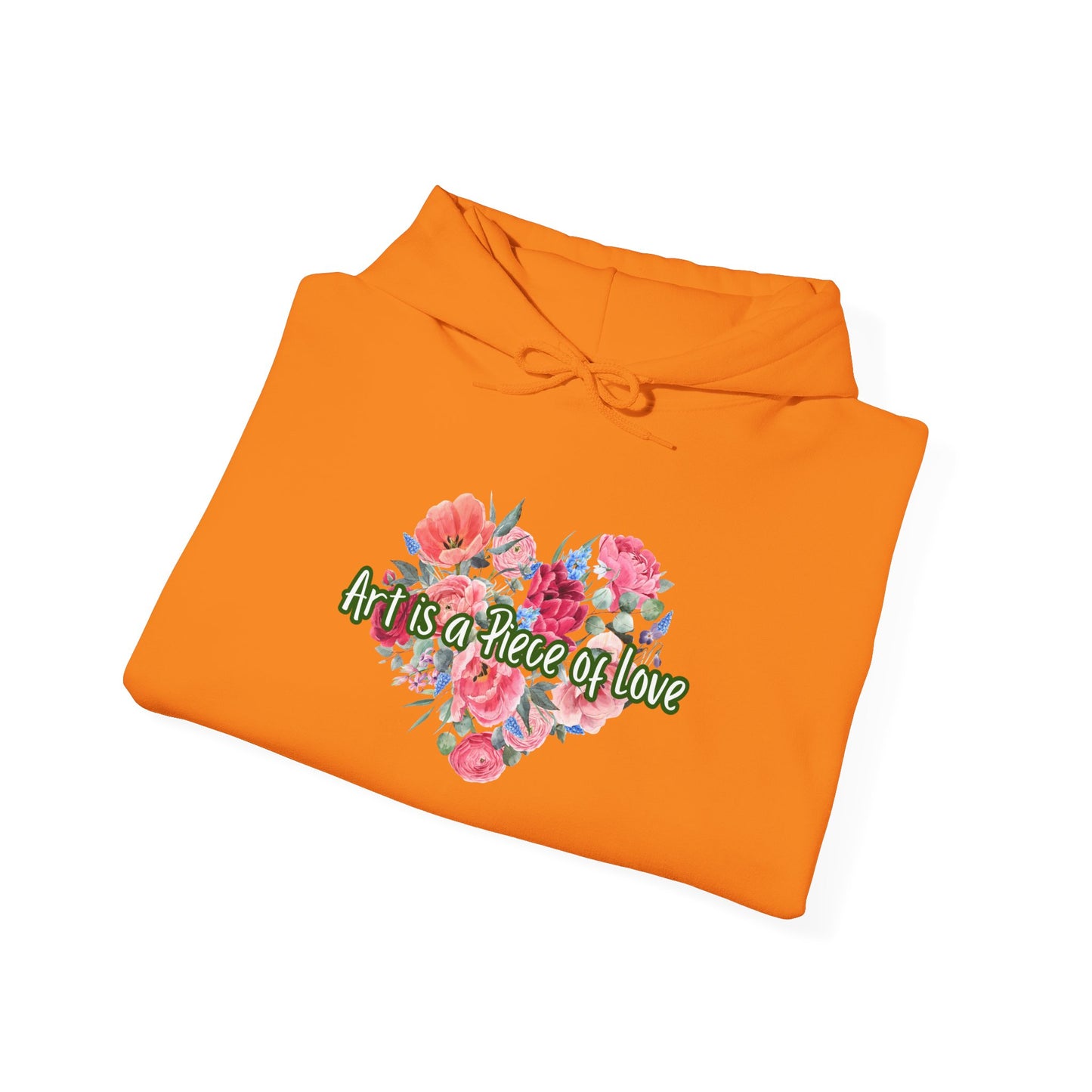 Art Is a Piece of Love Floral Hoodie
