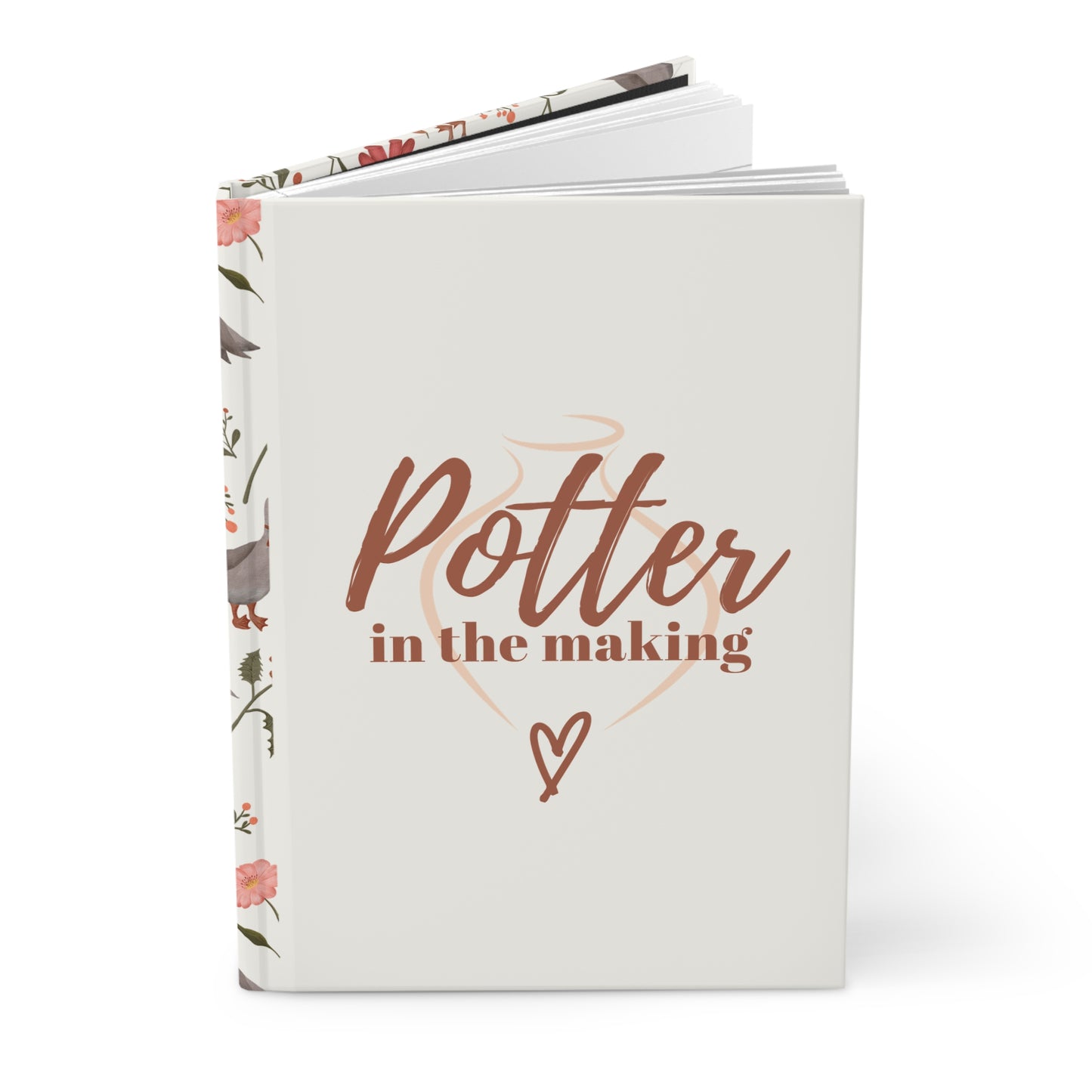 Potter in the Making Hardcover Journal, Gift for Pottery Lovers, Creative Writing Journal, Glaze Journal, Art Lovers Gift