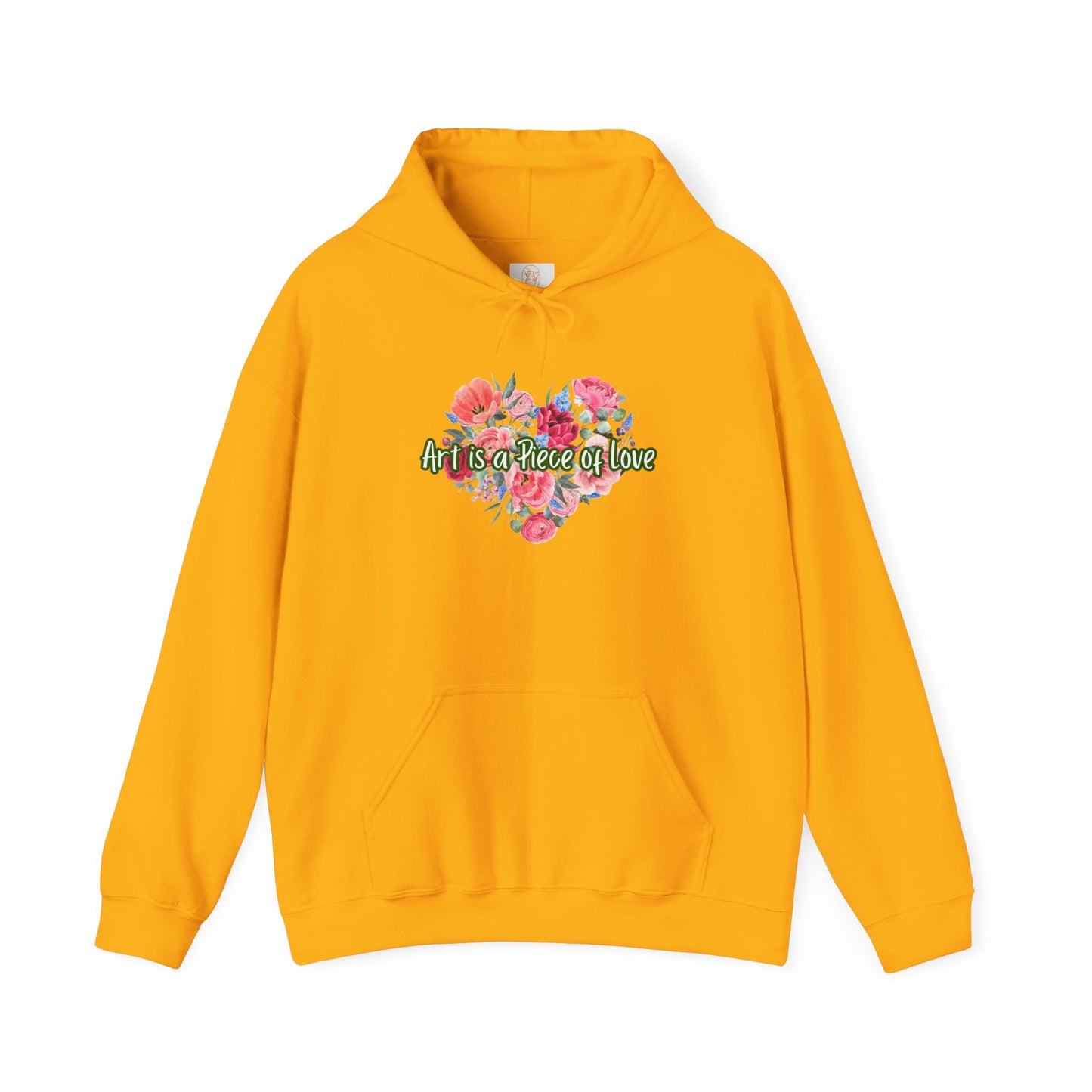 Art Is a Piece of Love Floral Hoodie