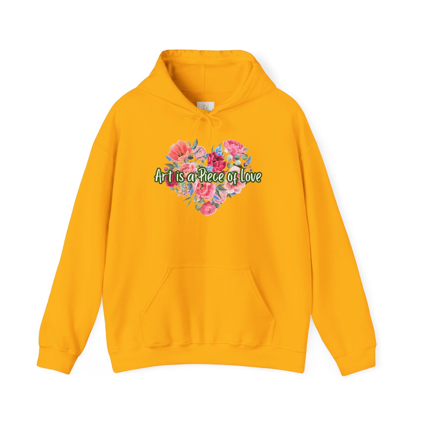 Art Is a Piece of Love Floral Hoodie