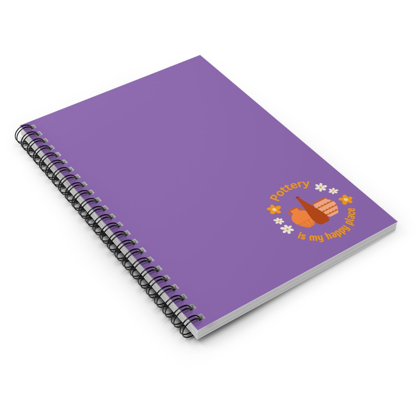 Pottery Enthusiast Spiral Notebook - Perfect for Artists, Journal Keepers, Gift for Craft Lovers, Ruled Line, Creative Writing, Purple
