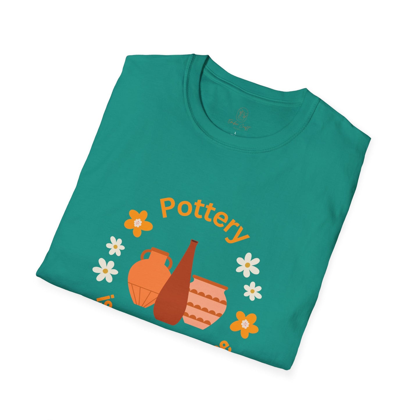 Pottery is my happy place - Unisex Softstyle T-Shirt