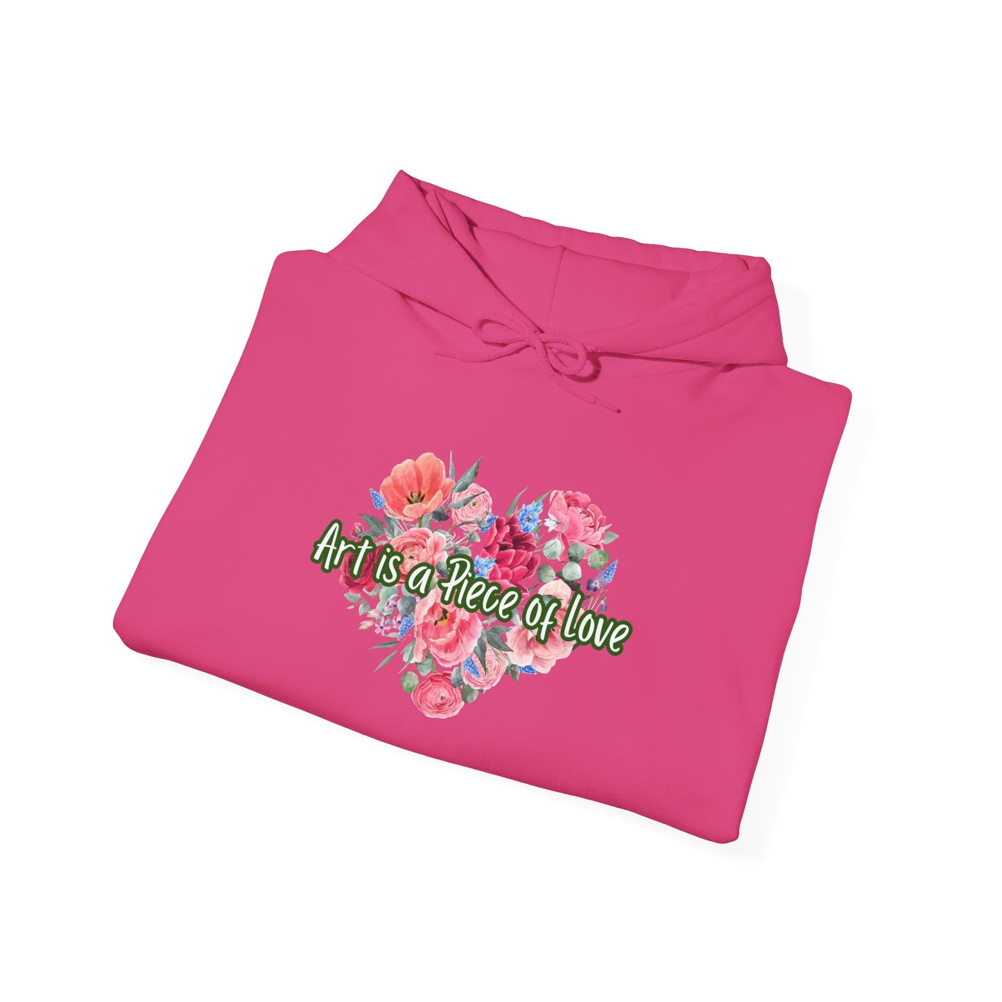 Art Is a Piece of Love Floral Hoodie