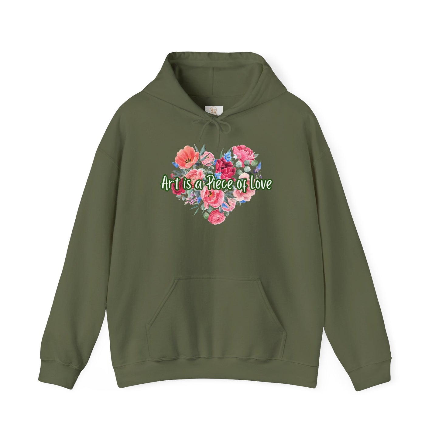 Art Is a Piece of Love Floral Hoodie