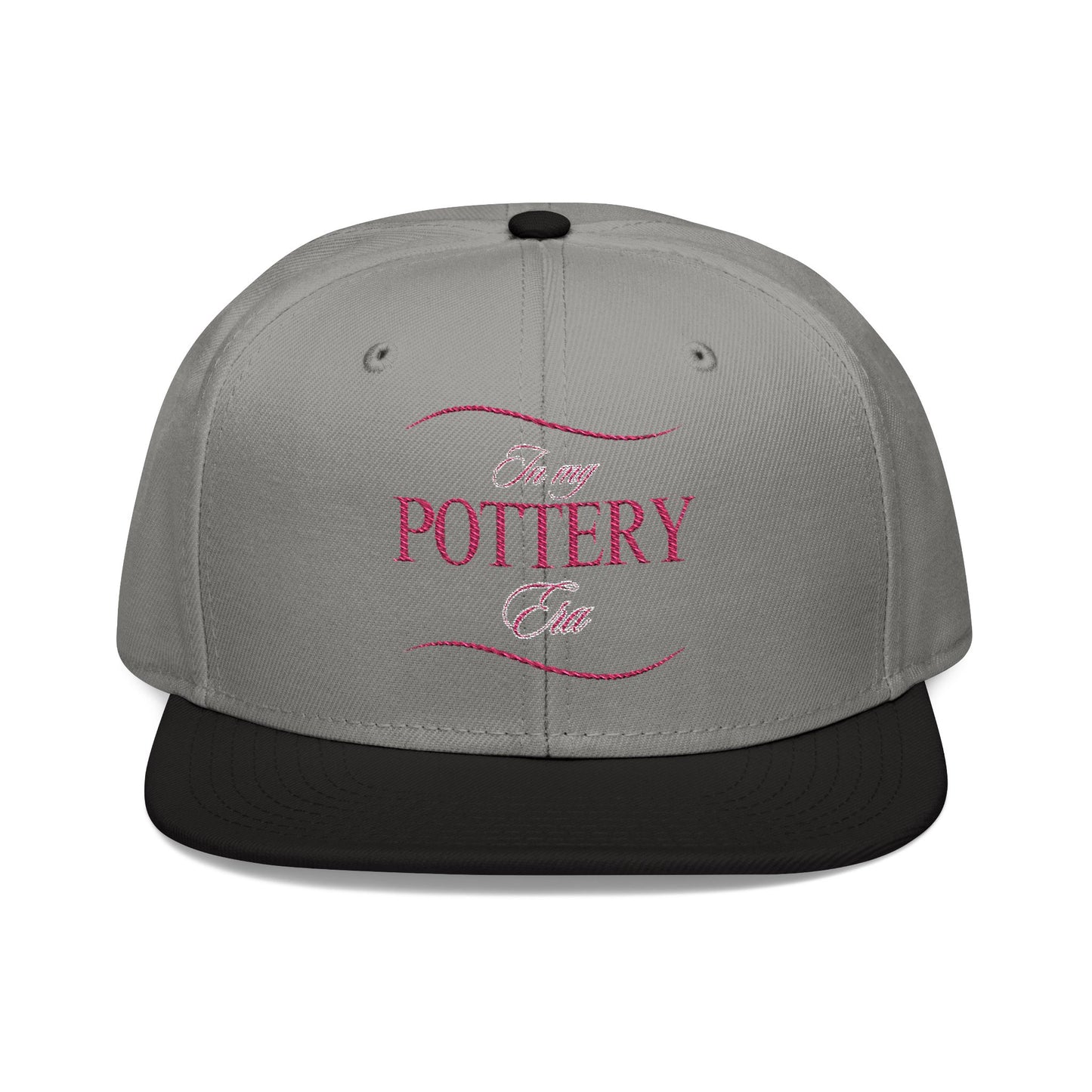 Embroidered Snapback Hat - Perfect for Pottery Lovers, Casual Wear, Gifts for Artists, Outdoor Events, Unique Accessory