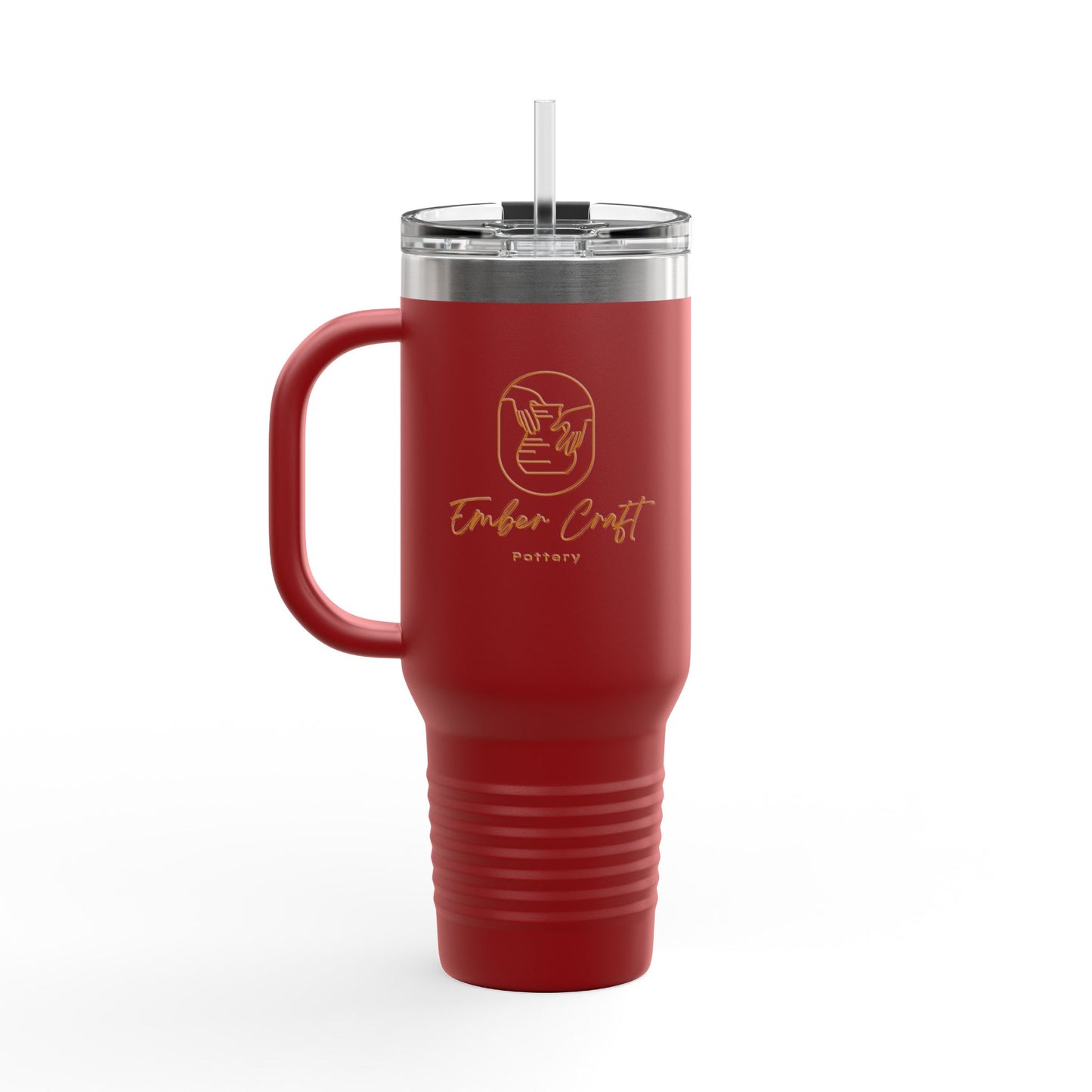 Floral Insulated Travel Mug - 40oz - "Art Is A Piece Of Love"