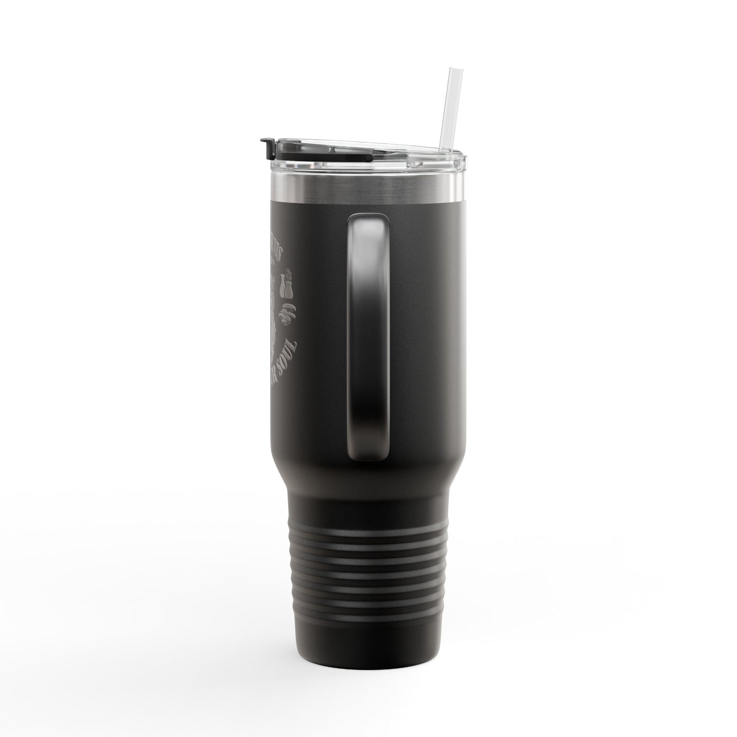 Wildflower Soul Insulated Travel Mug, 40oz - Perfect for Road Trips, Camping, Coffee Lovers, Gifts, Summer Adventures