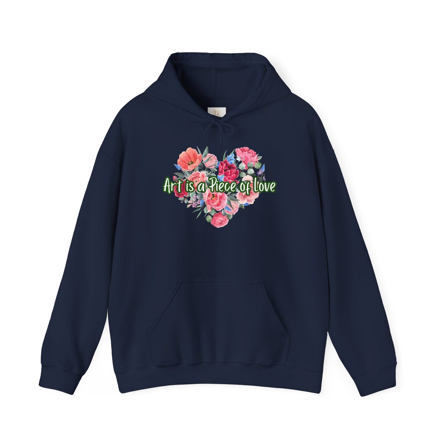 Art Is a Piece of Love Floral Hoodie