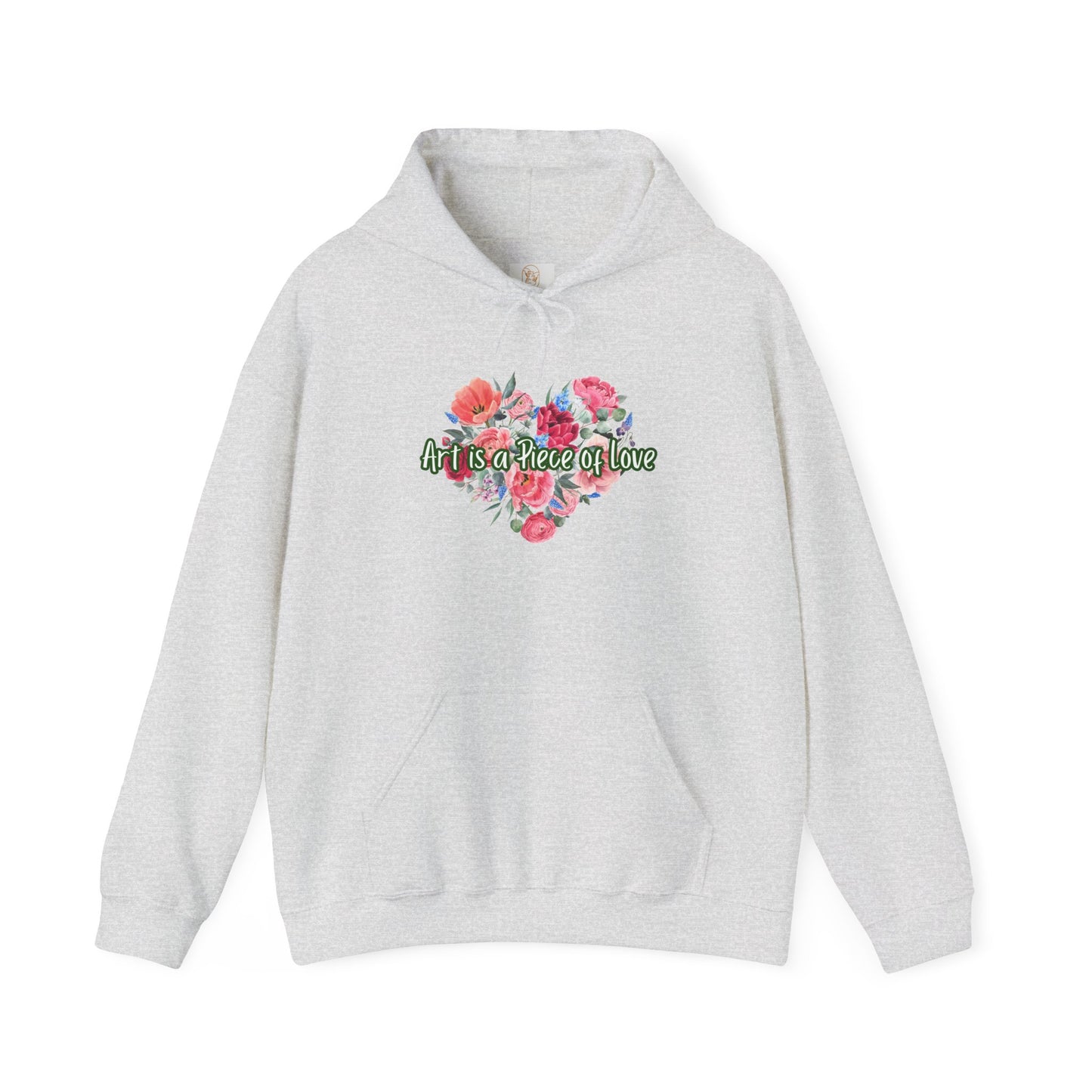 Art Is a Piece of Love Floral Hoodie