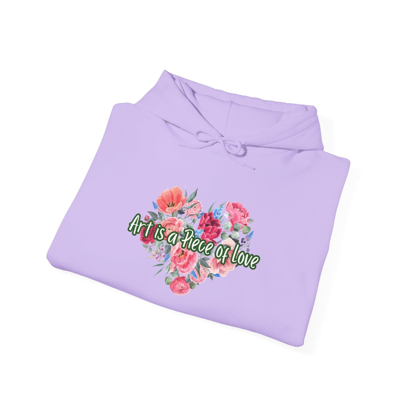 Art Is a Piece of Love Floral Hoodie