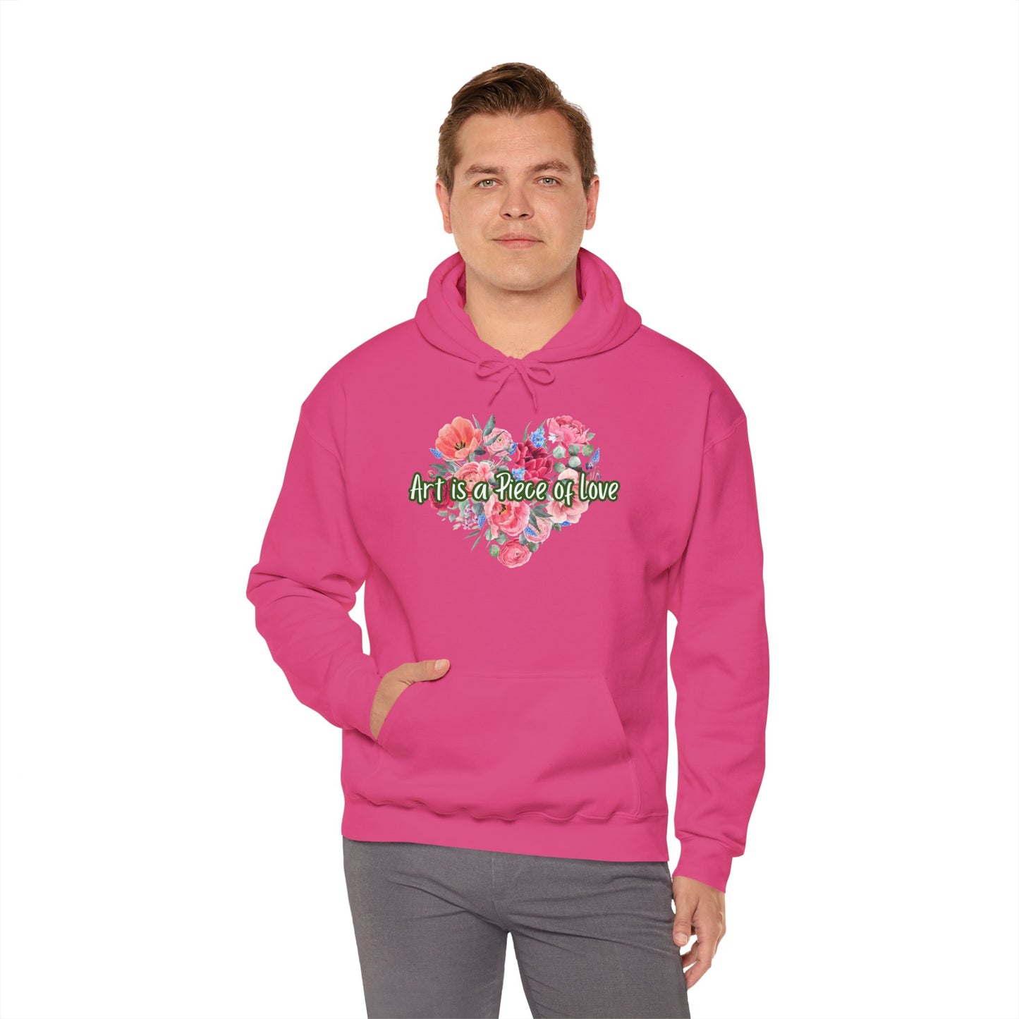 Art Is a Piece of Love Floral Hoodie