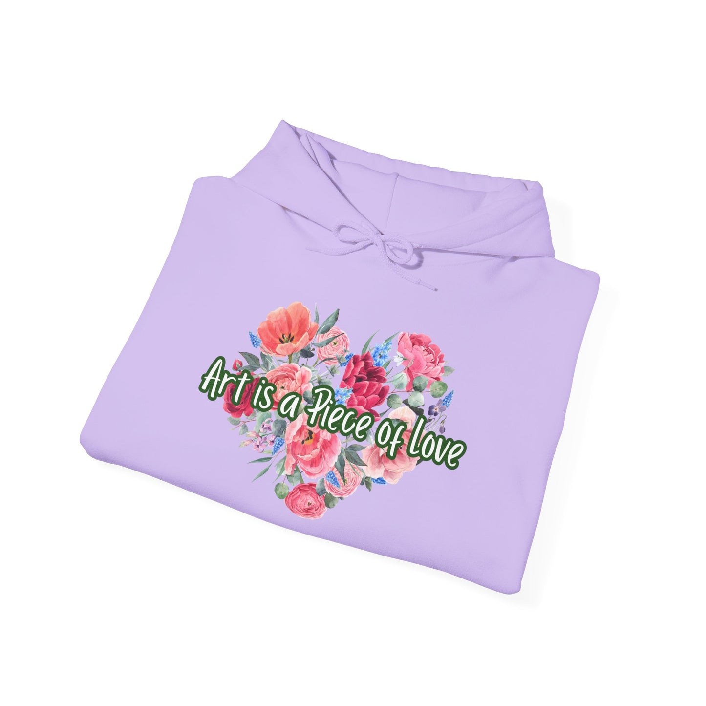Art Is a Piece of Love Floral Hoodie