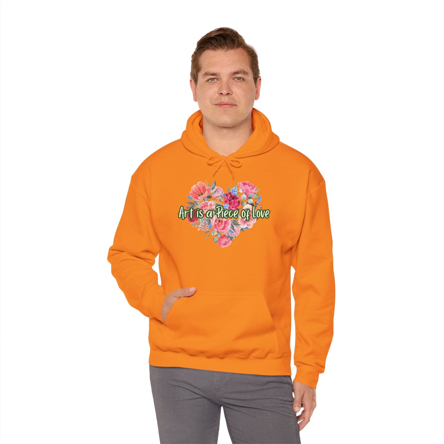 Art Is a Piece of Love Floral Hoodie