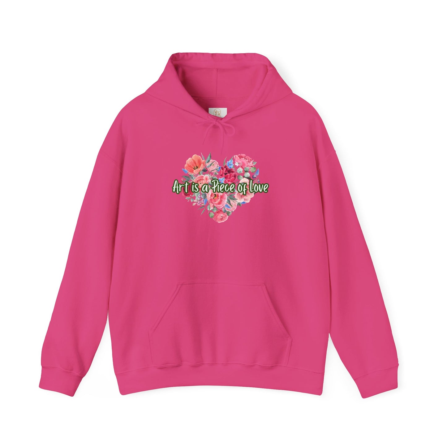 Art Is a Piece of Love Floral Hoodie