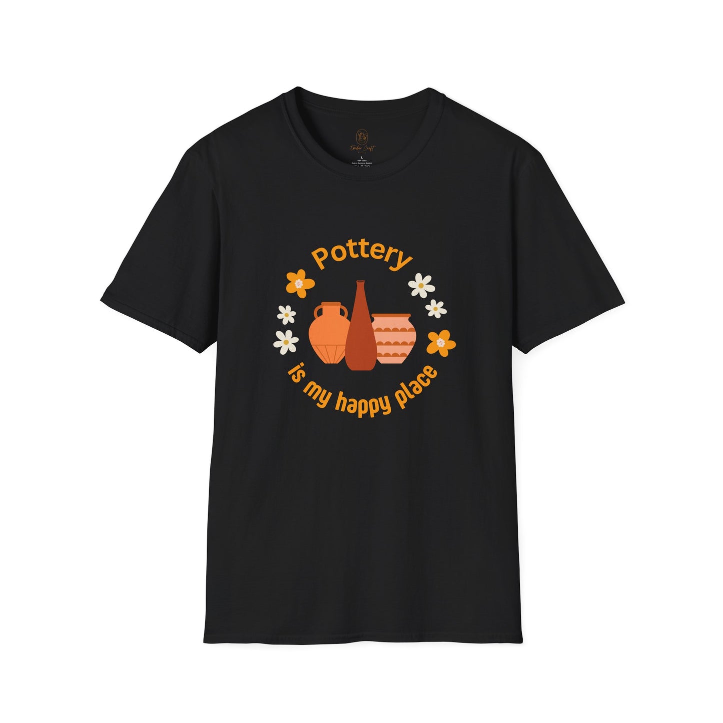 Pottery is my happy place - Unisex Softstyle T-Shirt