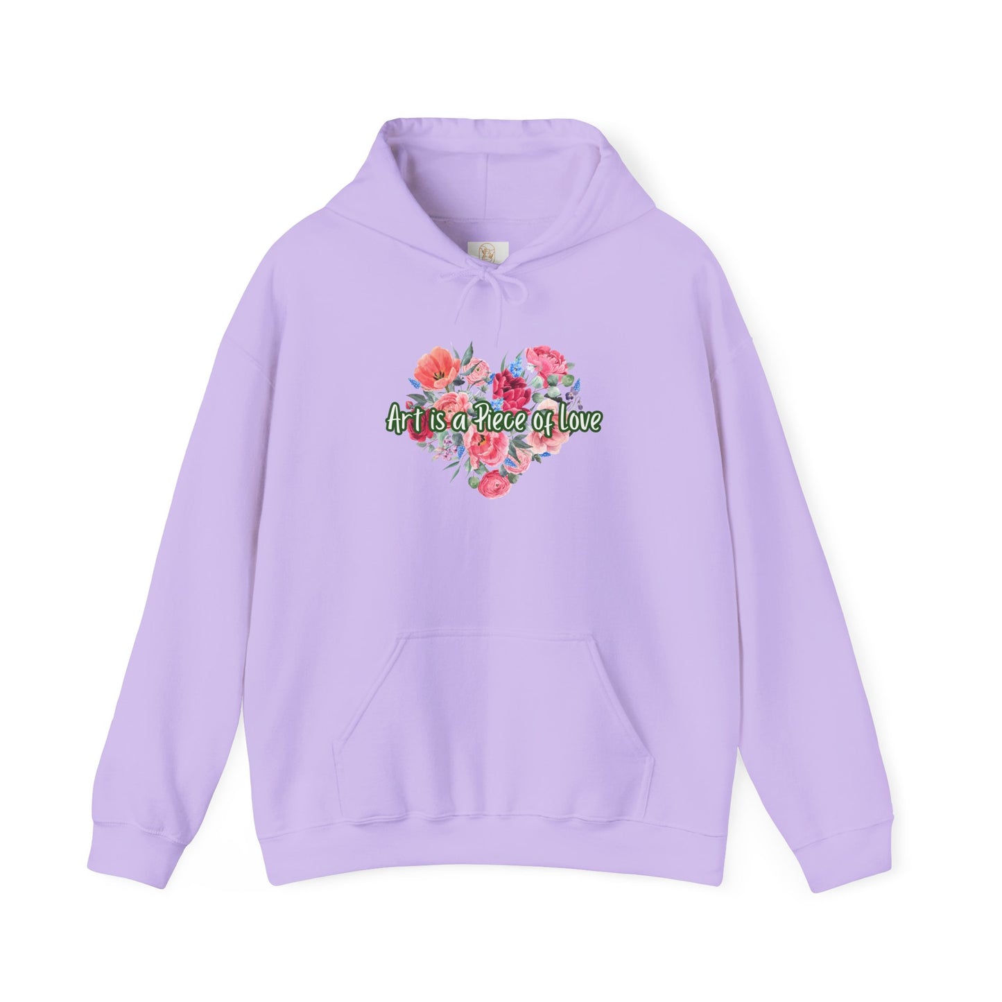 Art Is a Piece of Love Floral Hoodie